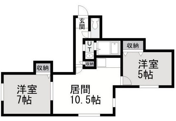 栄町駅 徒歩5分 2階の物件間取画像